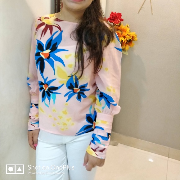 Preloved Ajio Peach coloured top - Picture 5 of 5